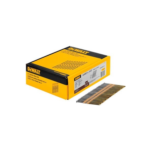 Collated Framing Nail, 2-3/8 in L, Bright, 21 Degrees